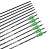 Archery Bow Carbon Arrow Hunting Target Practice Arrows 28 Inch with Removable Tips for Compound & Recurve Bow Spine 500 6PCS Pack view 2