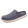 Abborora Mens Slippers, Canvas House Slipper for Men, Slip On Men's Loafers, Indoor Outdoor House Shoes (Blue,12.5) view 1