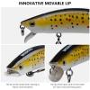 BASSROCK Minnow Swimbait Bass Trout Fishing Lure with Movable Lip Hard Bait 3.5 1/2oz view 2