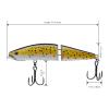 BASSROCK Minnow Swimbait Bass Trout Fishing Lure with Movable Lip Hard Bait 3.5 1/2oz view 3