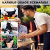 Xeoxarel Server Aprons with 4 Pockets, Unisex Waitress Waiter Waist Apron for Women and Man Half Black 18'' view 2