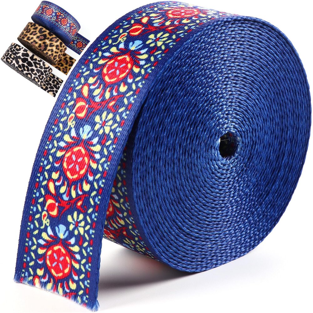 PECMER 1.5 Inch Nylon Webbing, 1 1/2 Inch Webbing for Bag Straps 6 Yards