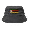 Qauirfe Zimbabwe Flag Fashion Cowboy Denim Fisherman Hat Outdoor Fishing Cap Sun view 1