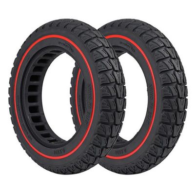 10x2 Solid Tire, 10 Inch Replacement Tire for Segway Ninebot F30 F40 Electric Scooter, 10 x 2.125 Honeycomb Wheel for Xiaomi M365 1S Pro Pro 2, Off-Road Tyre for Gotrax GXL V2 Hiboy S2 (Red x 2 PCS)