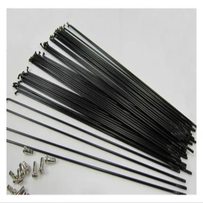 QIAOJUNMING Fit for Bicycle Stainless BK Steel Spokes 36pcs Bike Spoke 14G J Bend Steel Fit for Bicycle Spokes with Nipples (Color : 276mm)