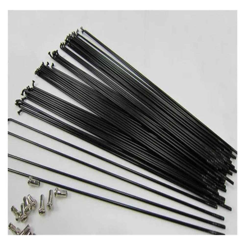 QIAOJUNMING Fit for Bicycle Stainless BK Steel Spokes 36pcs Bike Spoke 14G J Bend Steel Fit for Bicycle Spokes with Nipples (Color : 276mm)