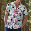 ACEPrints 80s Bowling Hawaiian Shirts for Men Casual Mens Bowling Shirts Mens Hawaiian Shirts Short Sleeve Button Down Shirt view 3