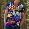 ACEPrints Magic Bowling Hawaiian Shirt for Men Neon Colorful Bowling Shirt Mens Hawaiian Shirts Short Sleeve Button Down Shirt view 3