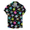 Retro Dinosaur Bowling Hawaiian Shirt for Men Bowling Shirts T Rex Men's Casual Button-Down Shirts Outfit for Men view 1
