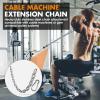 Anobeyi 23.6" Gym Fitness Cable Extension Chain, 304 Stainless Steel Cable Machine Extension Accessory, Workout Chain for Home Gym Replacement, Weight Lifting, Triceps Exercise (Silver-1pc (Dia-5mm)) view 4