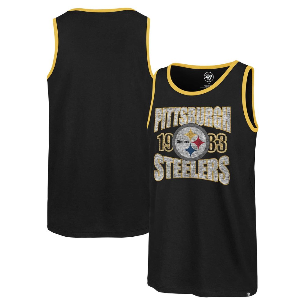 47 Men's Black Pittsburgh Steelers Upload Franklin Tank Top