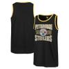 47 Men's Black Pittsburgh Steelers Upload Franklin Tank Top view 1