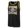 47 Men's Black Pittsburgh Steelers Upload Franklin Tank Top view 2