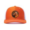 Generic Custom Caps Custom Leather Patch Trucker Men's and Women's Caps - Personalized Text and Photo UV Printed Baseball Caps 41, Orange With White Netting view 1