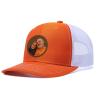 Generic Custom Caps Custom Leather Patch Trucker Men's and Women's Caps - Personalized Text and Photo UV Printed Baseball Caps 41, Orange With White Netting view 2