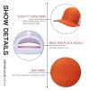Generic Custom Caps Custom Leather Patch Trucker Men's and Women's Caps - Personalized Text and Photo UV Printed Baseball Caps 41, Orange With White Netting view 4