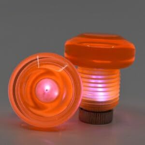 Jammerz Colored Lighted Toe/Jam Plugs (Fluorescent Orange, Standard 5/8)