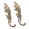 2 Fierce and domineering spotted leopard brooches, rhinestone alloy animal brooches, men's and women's clothing suit dress accessories view 1