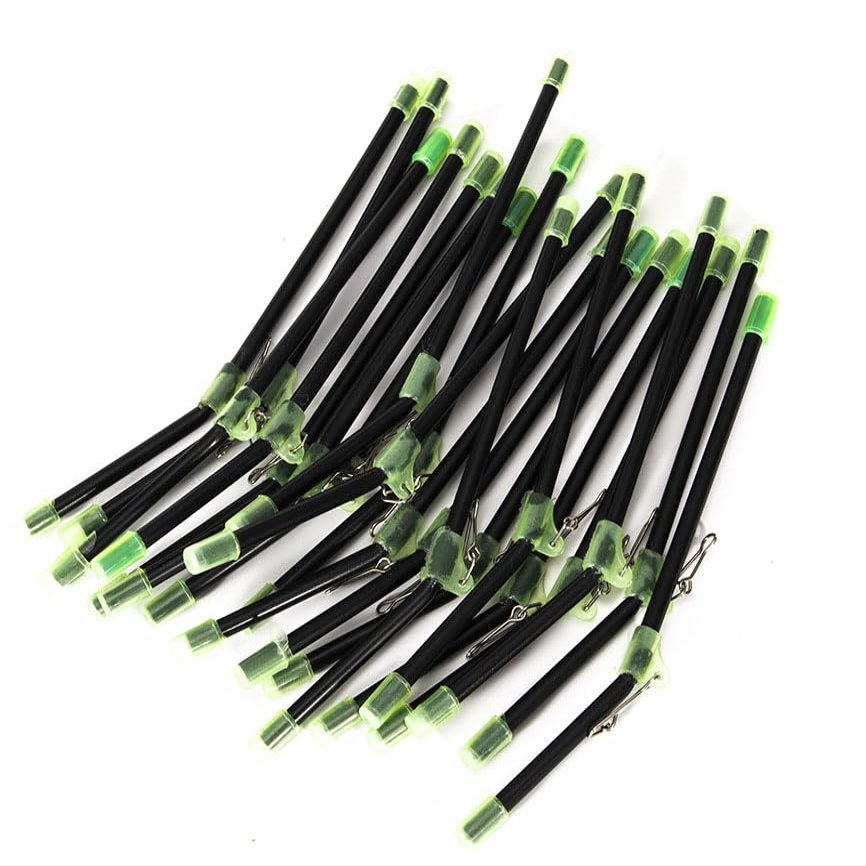 Cuoyuqie 20pcs Sea Fishing Tangle Booms Fish Lure Plastic Tube 20cm Balance Connector Rig (Black 20pcs)
