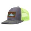 Generic Customized Leather Patch Truck Driver Men's and Women's Hat - Personalized Text and Photo UV Spray Printed Baseball Hat 14, Dark Gray With Green Mesh view 2