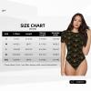 Arizona-State-Flag-Gold Women's Short-Sleeve Round Neck One-Piece Swimsuit Large view 2