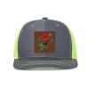Generic Customized Leather Patch Truck Driver Men's and Women's Hat - Personalized Text and Photo UV Spray Printed Baseball Hat 50, Dark Gray With Green Mesh view 1