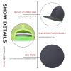 Generic Customized Leather Patch Truck Driver Men's and Women's Hat - Personalized Text and Photo UV Spray Printed Baseball Hat 50, Dark Gray With Green Mesh view 4