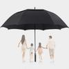 40 Inches breathable double layer automatic umbrella golf long handle oversized reinforced thick car storm resistant advertising gift umbrella (Red) view 2