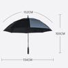 40 Inches breathable double layer automatic umbrella golf long handle oversized reinforced thick car storm resistant advertising gift umbrella (Red) view 3