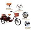 MTNBHH Tricycle for Adults with Child Seat, 3 Wheel Bicycle Cruiser Bike Adult Tricycle for Parent-Child/Mate/Friends view 2
