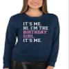 3X-Large Navy Blue Mens It's Me Hi I'm The Birthday Girl It's Me Sweatshirt Crewneck view 2