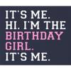 3X-Large Navy Blue Mens It's Me Hi I'm The Birthday Girl It's Me Sweatshirt Crewneck view 4