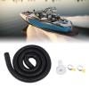 Bilge Pump Installation Kit Black 11/8in Leak Proof Easy Installation Bilge Pump Hose, ABS and Rubber Material, 2m Flexible Corrugated Hose for Bilge Pumps with 11/8 Inch view 2