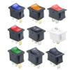 NVVVNX 1PCS KCD1 2PIin 3Pin Boat Car Rocker Switch 6A/10A 250V/125V AC Red Yellow Green Blue Black Button KCD1 (Color : White 2PIN On-Off) view 2