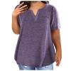 Plus Size Tops for Women 4X-5X Women's V Neck T Shirts Short Sleeve Tops for Women Summer Blouses for Women 2025 view 1