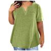 KICILVS Plus Size Tops for Women Dressy V Neck Blouses for Women Plus Size Short Sleeve Tops Womens Summer Tops view 1