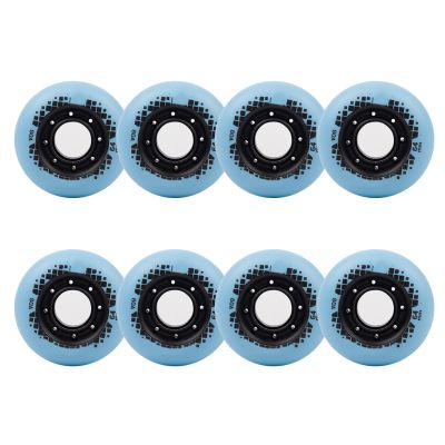 ZYANLING Inline Skate Wheels Outdoor/Indoor 8 Pack Inline Wheels 62mm 64mm 68mm 70mm 72mm 80A Inline Replacement Wheels Pink and Blue