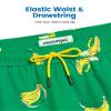 maamgic 2 in 1 Mens Swim Trunks 7 Inch Swim Shorts Swim Suits Board Shorts Falling Banana-Green Medium view 3