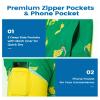 maamgic 2 in 1 Mens Swim Trunks 7 Inch Swim Shorts Swim Suits Board Shorts Falling Banana-Green Medium view 4