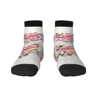 Xsovgoi Initial M Low Cut Ankle Socks 11 No-Show Socks Moisture-Wicking Socks For Men Women