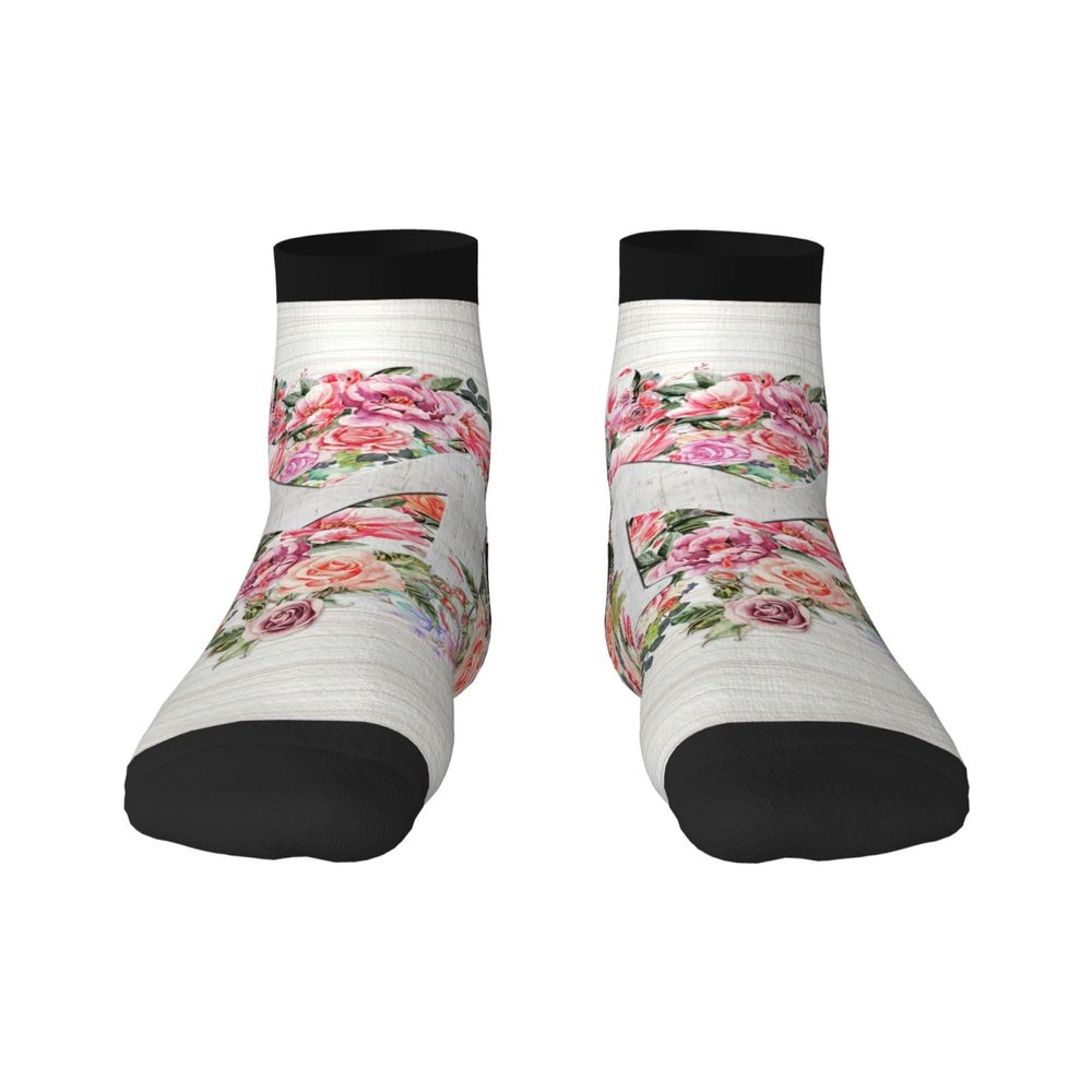 Xsovgoi Initial M Low Cut Ankle Socks 11 No-Show Socks Moisture-Wicking Socks For Men Women