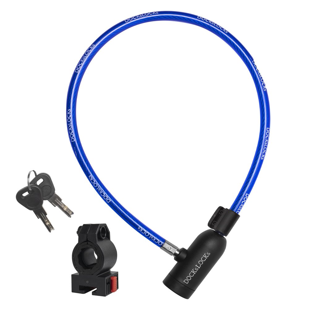 DocksLocks Bike Cable Lock Set with Key Lock, Mounting Bracket, Portable and Compact Anti-Theft Security for Bikes, Scooters and More 4ft
