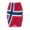 Norwegian Flag Trouser Skirt,Women's Mini Mini Parcel Skirt Used for Running/Tennis/Golf/Yoga/Fitness Exercise 2XL view 1
