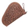 American West Hand Tooled Handcrafted 100% Genuine Leather Padded Gun Case for Men and Women | Annie's Secret Collection | Western (Dusty Rose) view 1