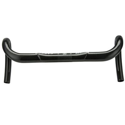 31.8mm Carbon Handlebar Road Bikes Cycling Bent Bar Compatible With Mountain Bikes BMX DH XC AM FR Reach 80mm Drop 125mm Bicycles Drop Handlebars 400mm 420mm 440mm ( Color : Black , Size : 420mm )