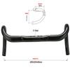 31.8mm Carbon Handlebar Road Bikes Cycling Bent Bar Compatible With Mountain Bikes BMX DH XC AM FR Reach 80mm Drop 125mm Bicycles Drop Handlebars 400mm 420mm 440mm ( Color : Black , Size : 420mm ) view 2