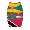 Grenada Flag&Trinidad and Tobago Flag Women's Cheerleader Sports Skirt Light A-Line Pants Skirt with Shorts Shorts,with Pocket L view 2