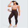 CRZ YOGA Super High Waisted Butterluxe Yoga Pants 25 Inches - Buttery Soft Workout Leggings for Women Over Belly Hot Fudge Brown Small view 3