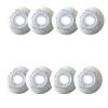 ZYANLING Inline Skate Wheels Outdoor/Indoor Inline Skate LED Light Up Wheels 72mm 76mm 80mm LED Flash Replacement Wheel 90A 8 Pack, White view 1