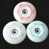 ZYANLING Inline Skate Wheels Outdoor/Indoor Inline Skate LED Light Up Wheels 72mm 76mm 80mm LED Flash Replacement Wheel 90A 8 Pack, White view 4
